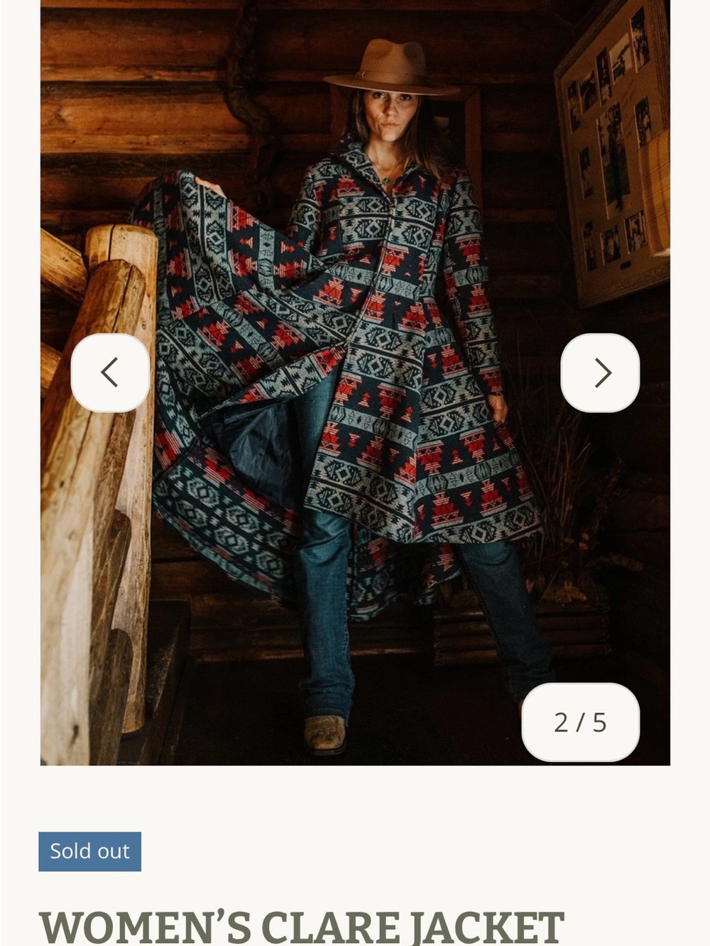Women's Clare Trench Coat - Patterned Navy & Red
